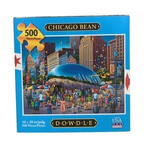 Dowdle "Chicago Bean" Millennium Park 500 Piece Jigsaw Puzzle 16x20 Made in USA